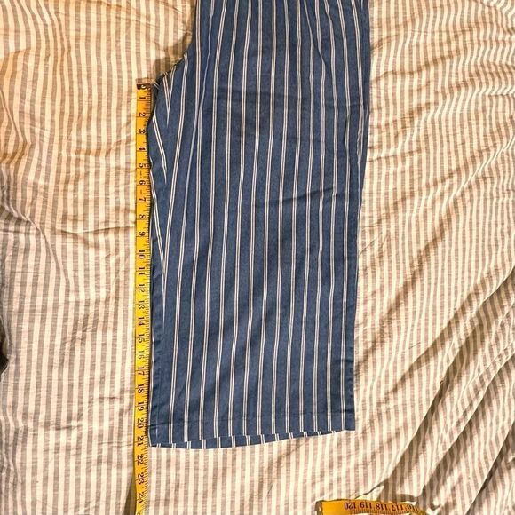 NWT Robert Louis soft denim striped wide leg pants. XL - Picture 4 of 9